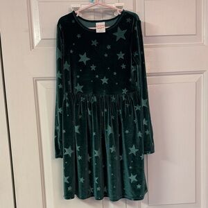 Jumping Beans Green Starry Velvet Dress